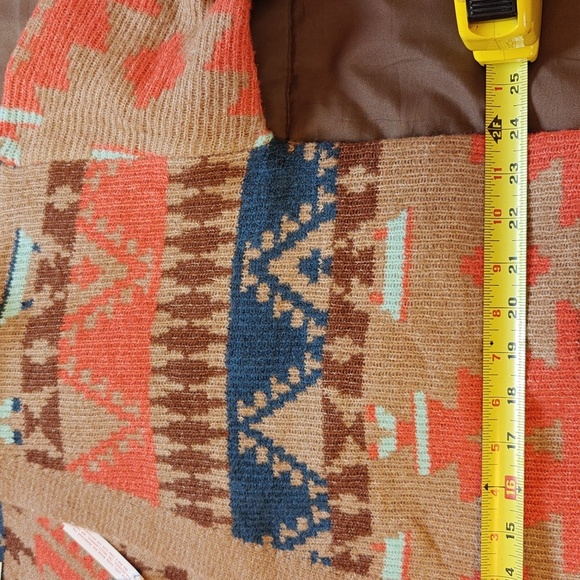 Lucky Brand Cardigan with Orange and Blue Accents - Picture 8 of 11